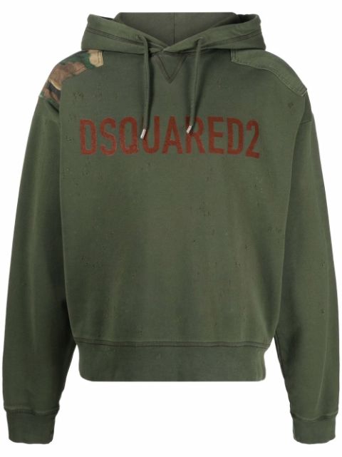 DSQUARED2 logo-print cotton hoodie Men