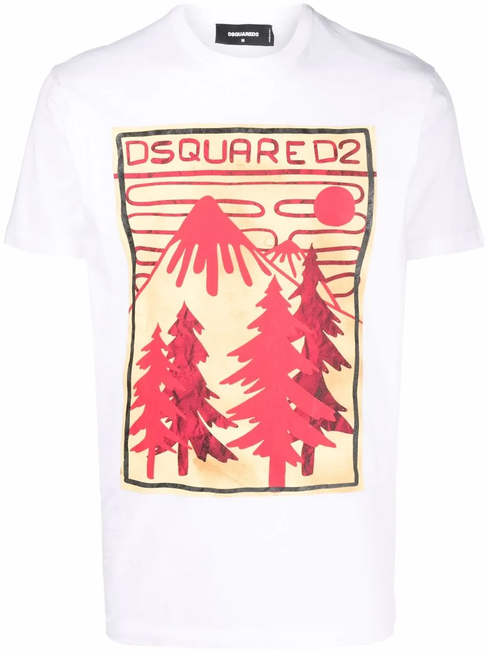 

Dsquared2 playera con estampado gráfico - Blanco