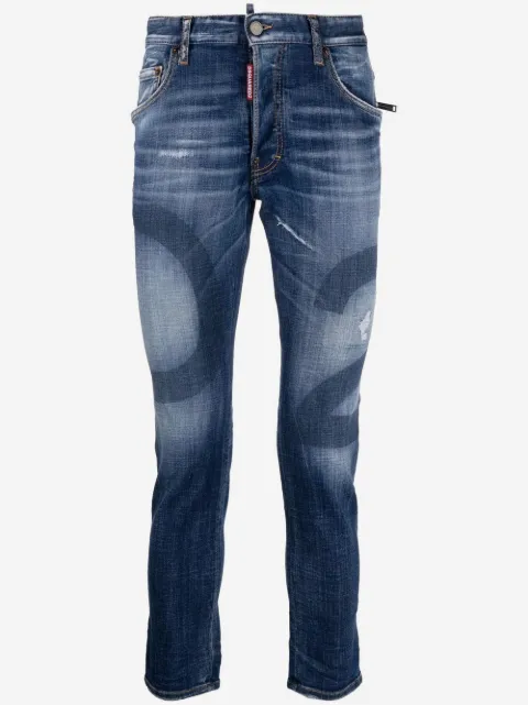 DSQUARED2 skinny jeans con logo estampado