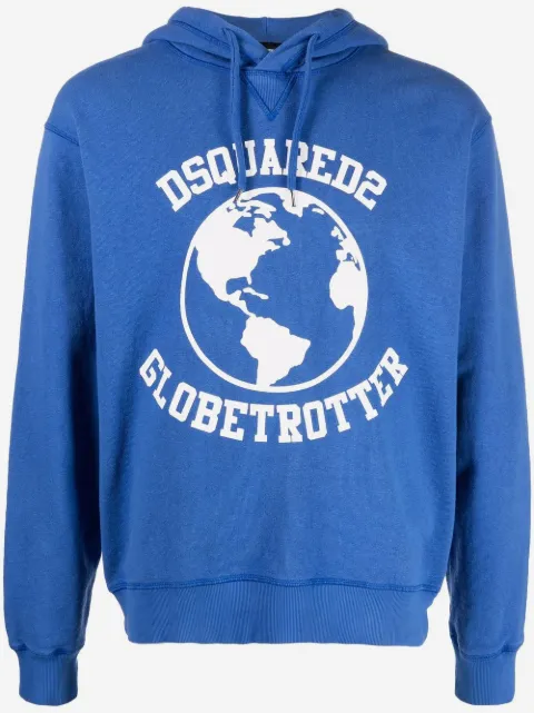 DSQUARED2 Globetrotter logo-print hoodie