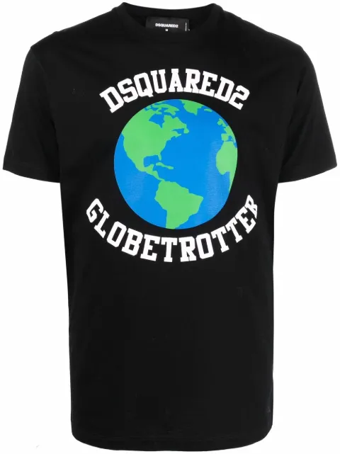 DSQUARED2 Globetrotter logo-print T-shirt