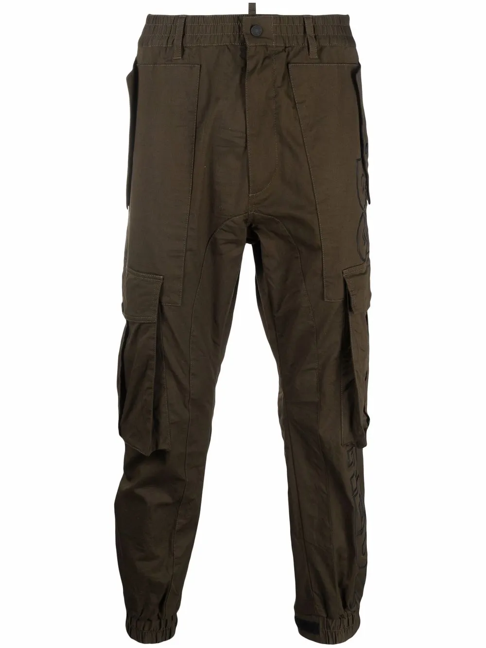 

Dsquared2 pantalones cargo con logo estampado - Verde