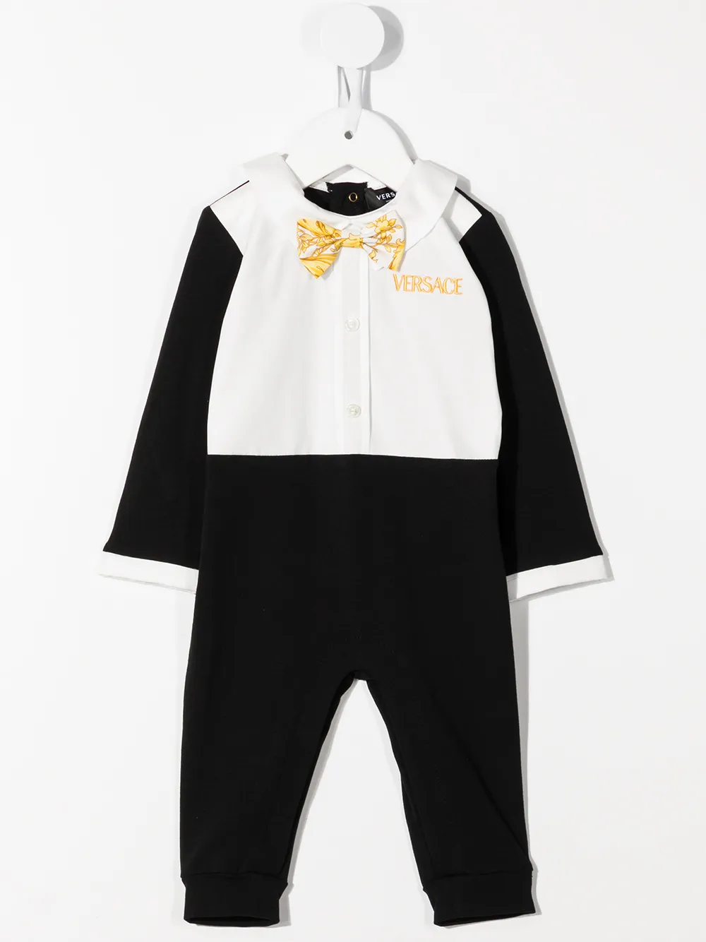 

Versace Kids mameluco estilo esmoquin - Negro