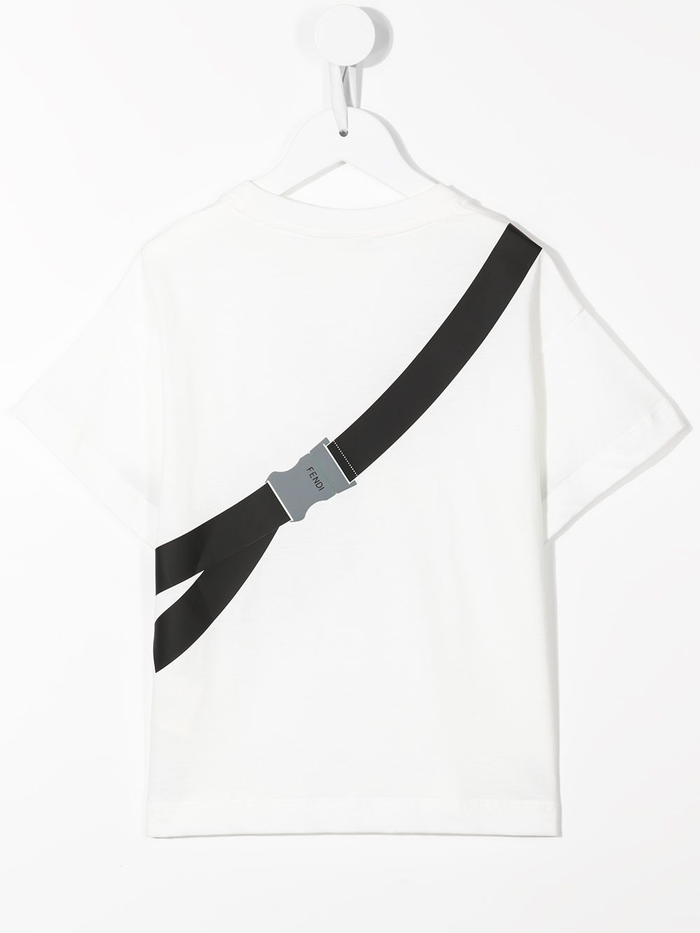 Shop Fendi Belt-bag Print T-shirt In 白色