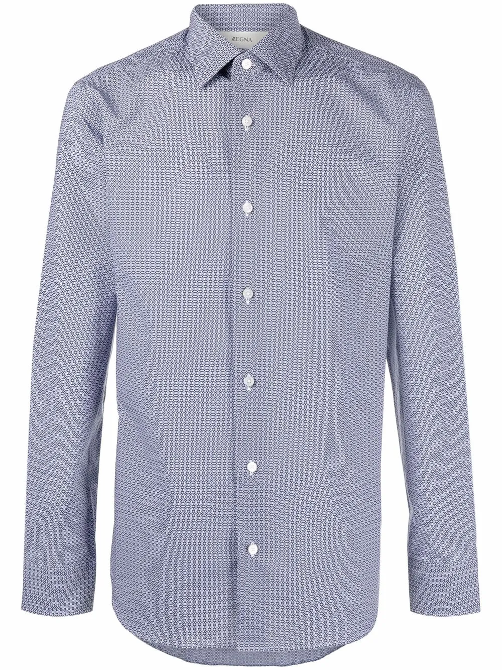 

Zegna camisa con estampado geométrico - Azul