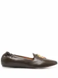 Tory Burch Eleanor leather ballerina shoes - Brown