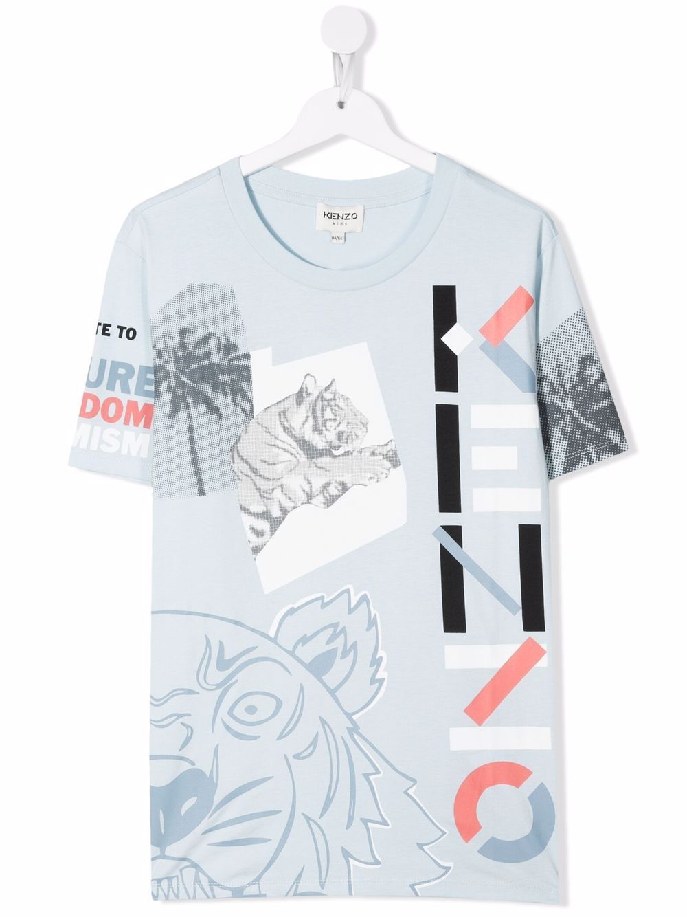 фото Kenzo kids футболка с принтом tiger