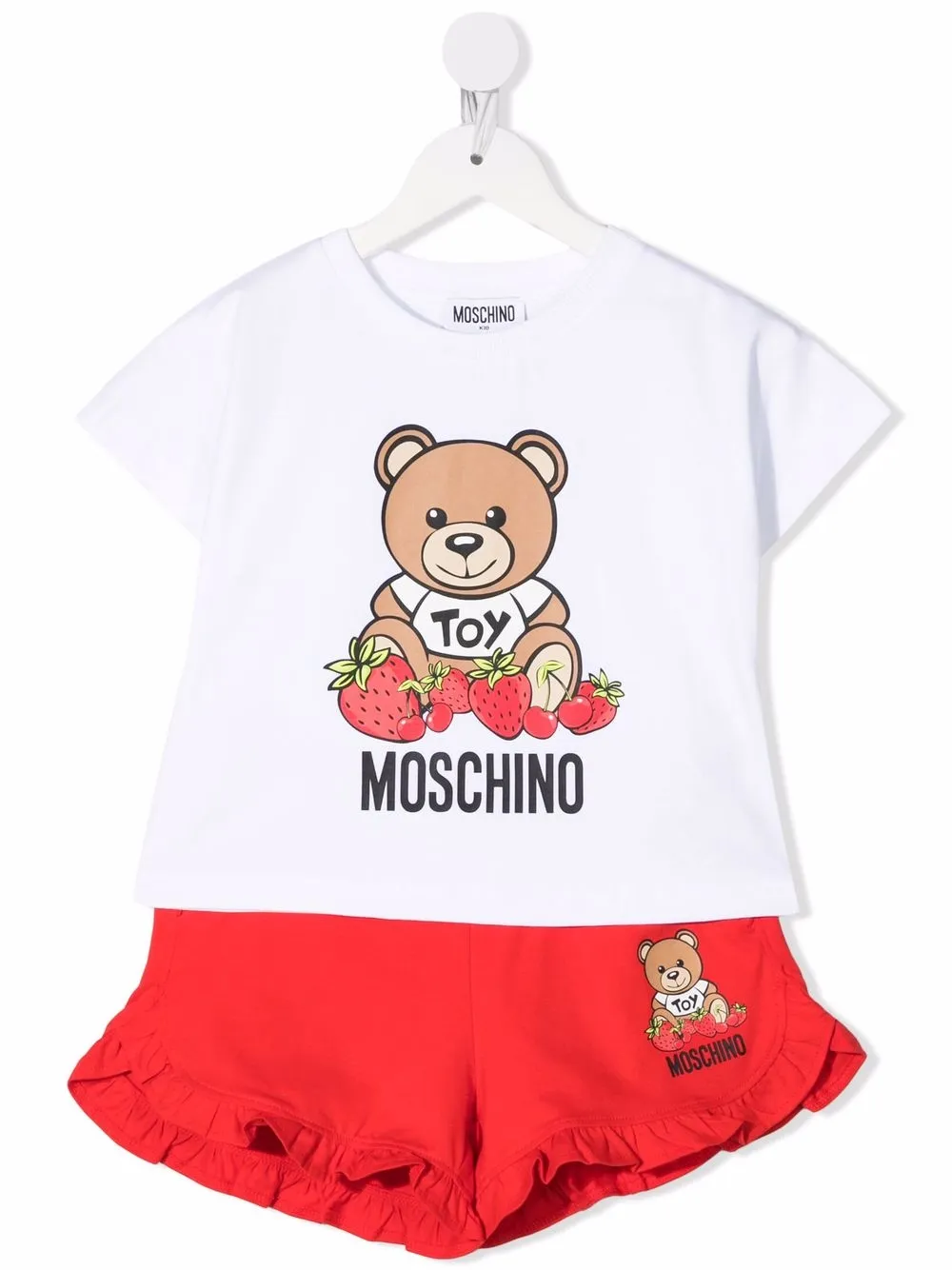 

Moschino Kids shorts con motivo Teddy Bear - Blanco