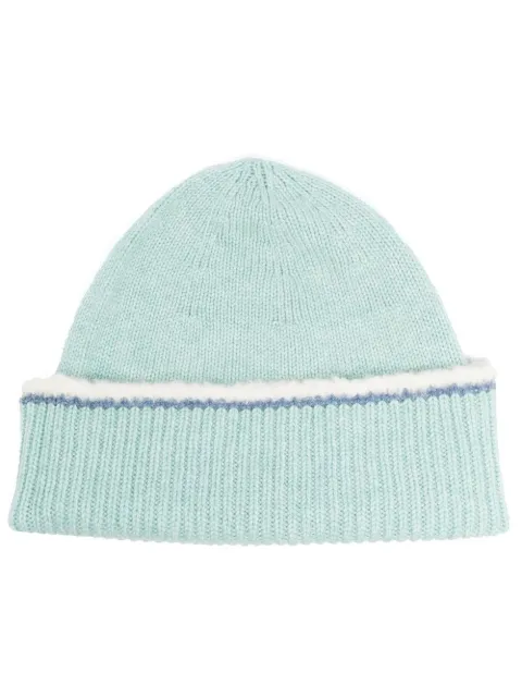 Barrie shearling-trim cashmere beanie