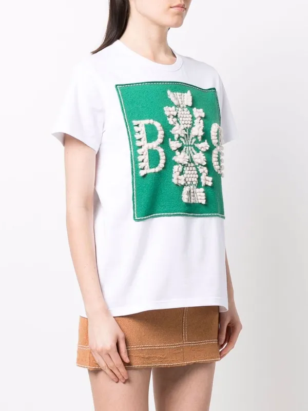Barrie cashmere-patch Cotton T-shirt - Farfetch