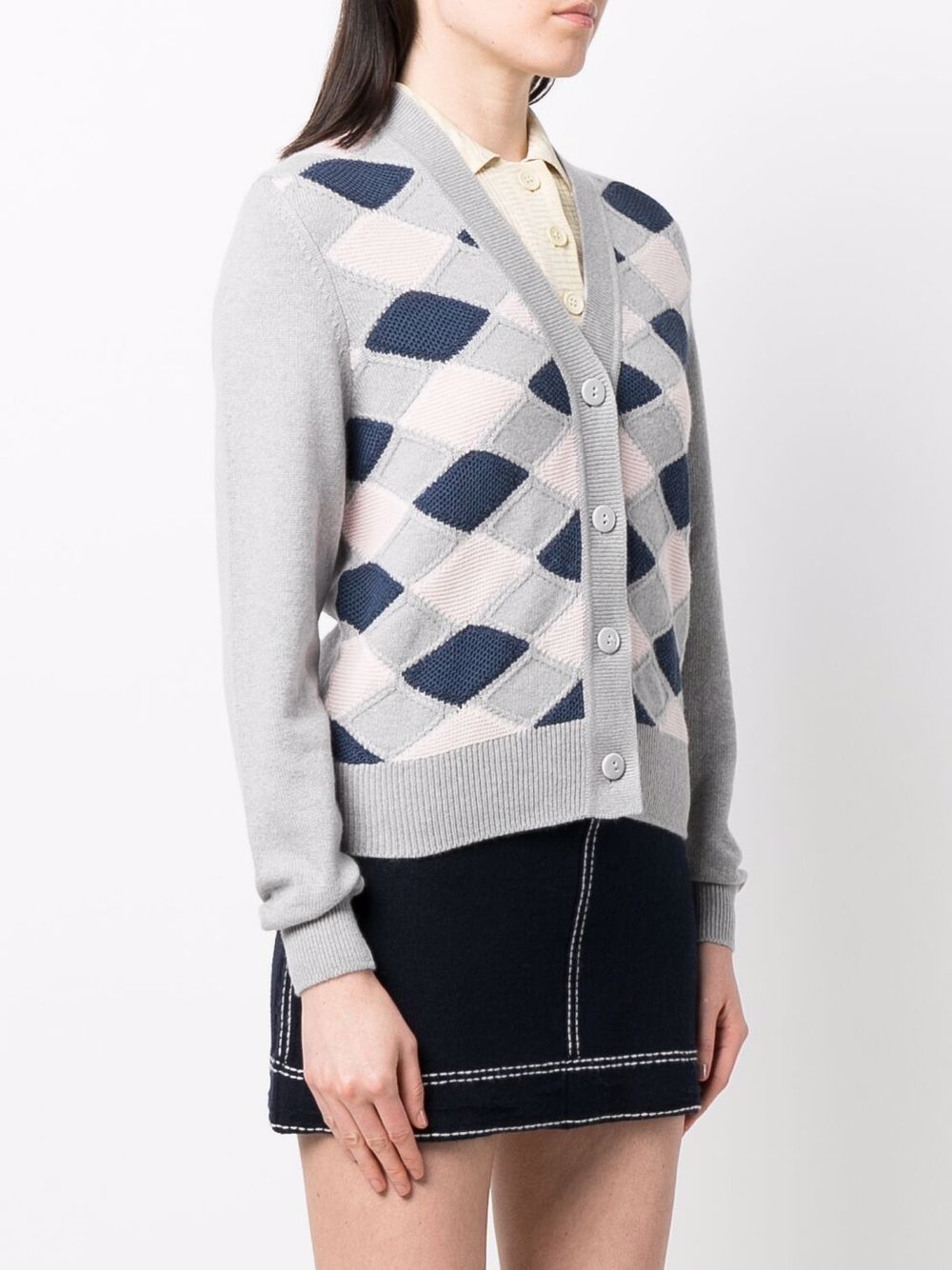 фото Barrie argyle knit v-neck cardigan