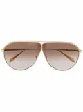Linda Farrow Hura pilot frame sunglasses - Gold