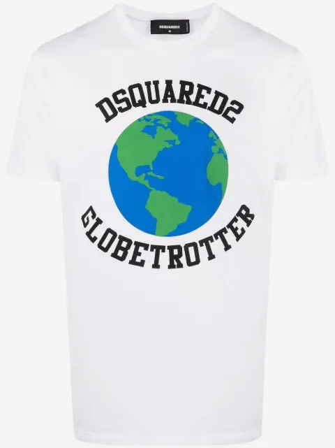 DSQUARED2 Globetrotter logo-print T-shirt