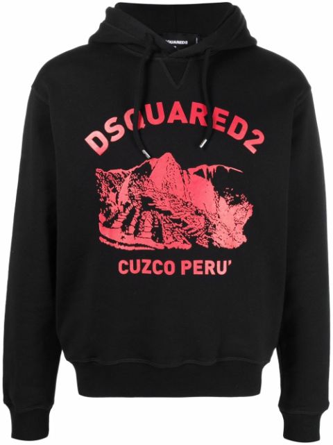 DSQUARED2 logo-print cotton hoodie Men