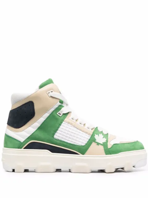 multi-panel lace-up sneakers