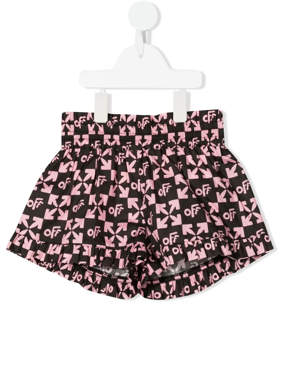 

Off-White Kids graphic-print high-waisted shorts - Black