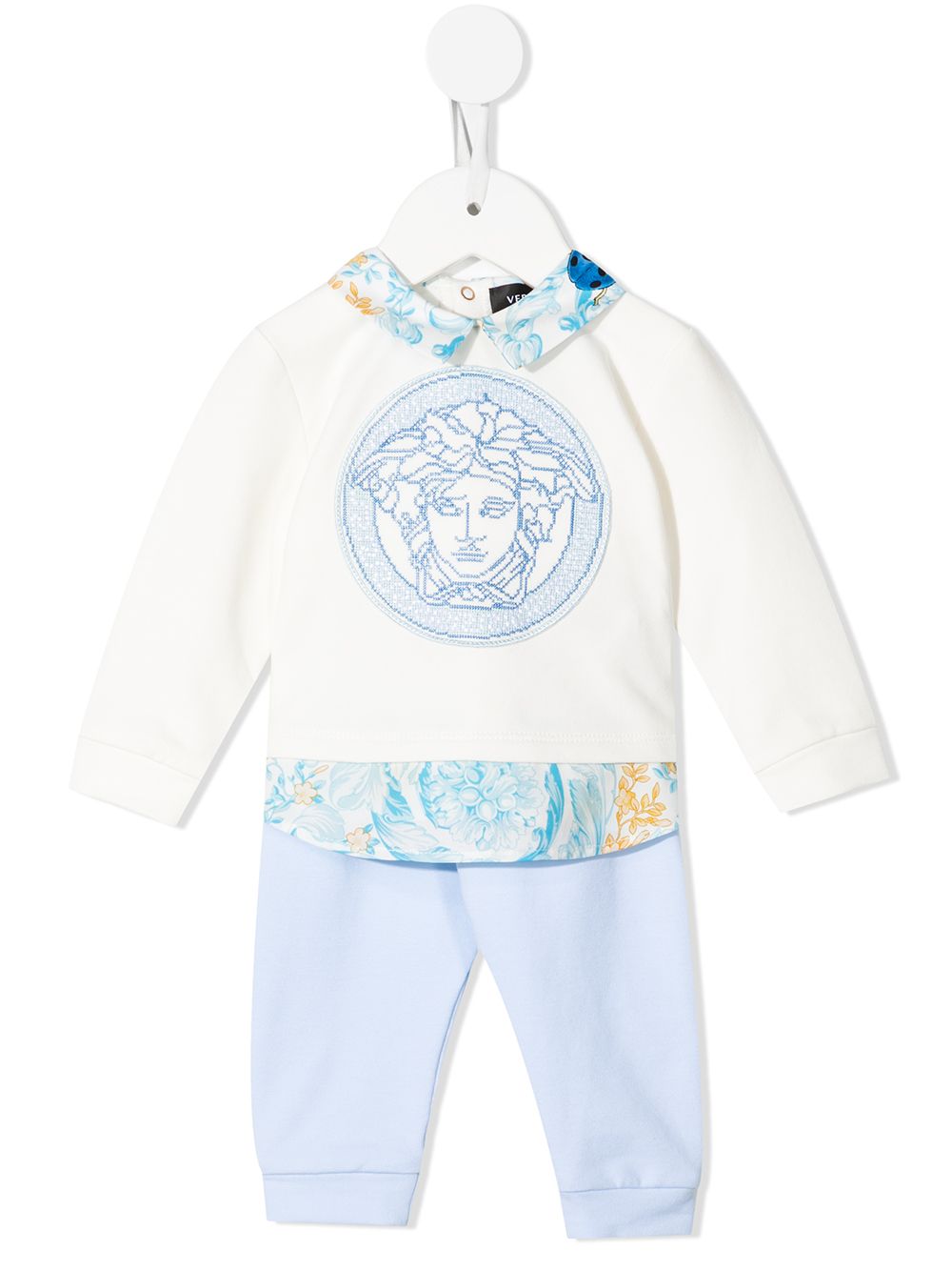 

Versace Kids conjunto tejido con motivo cabeza de Medusa - Azul