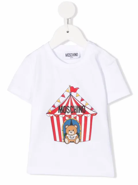 Moschino Kids Camiseta mangas curtas com logo 