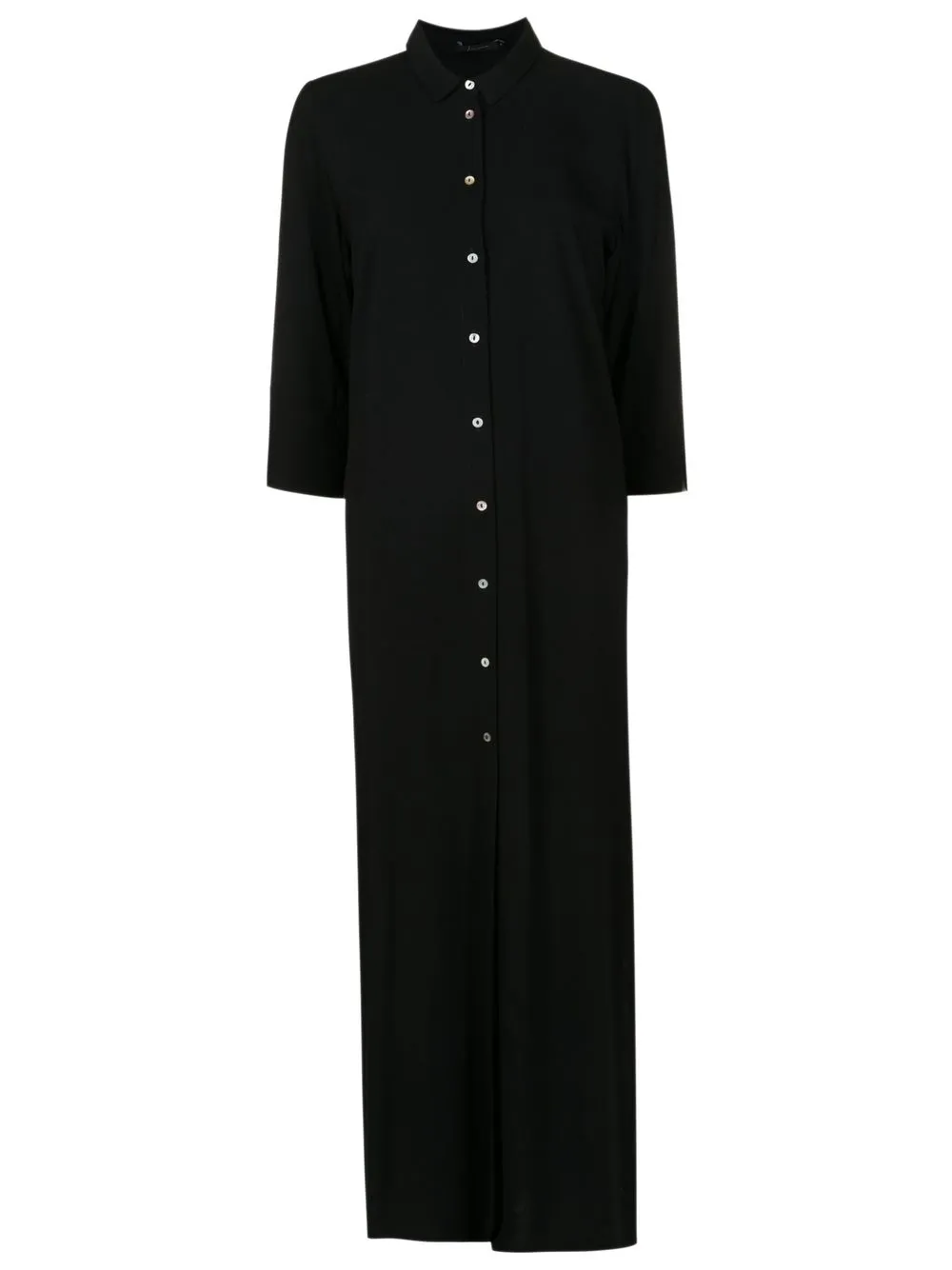 satin-effect midi shirtdress