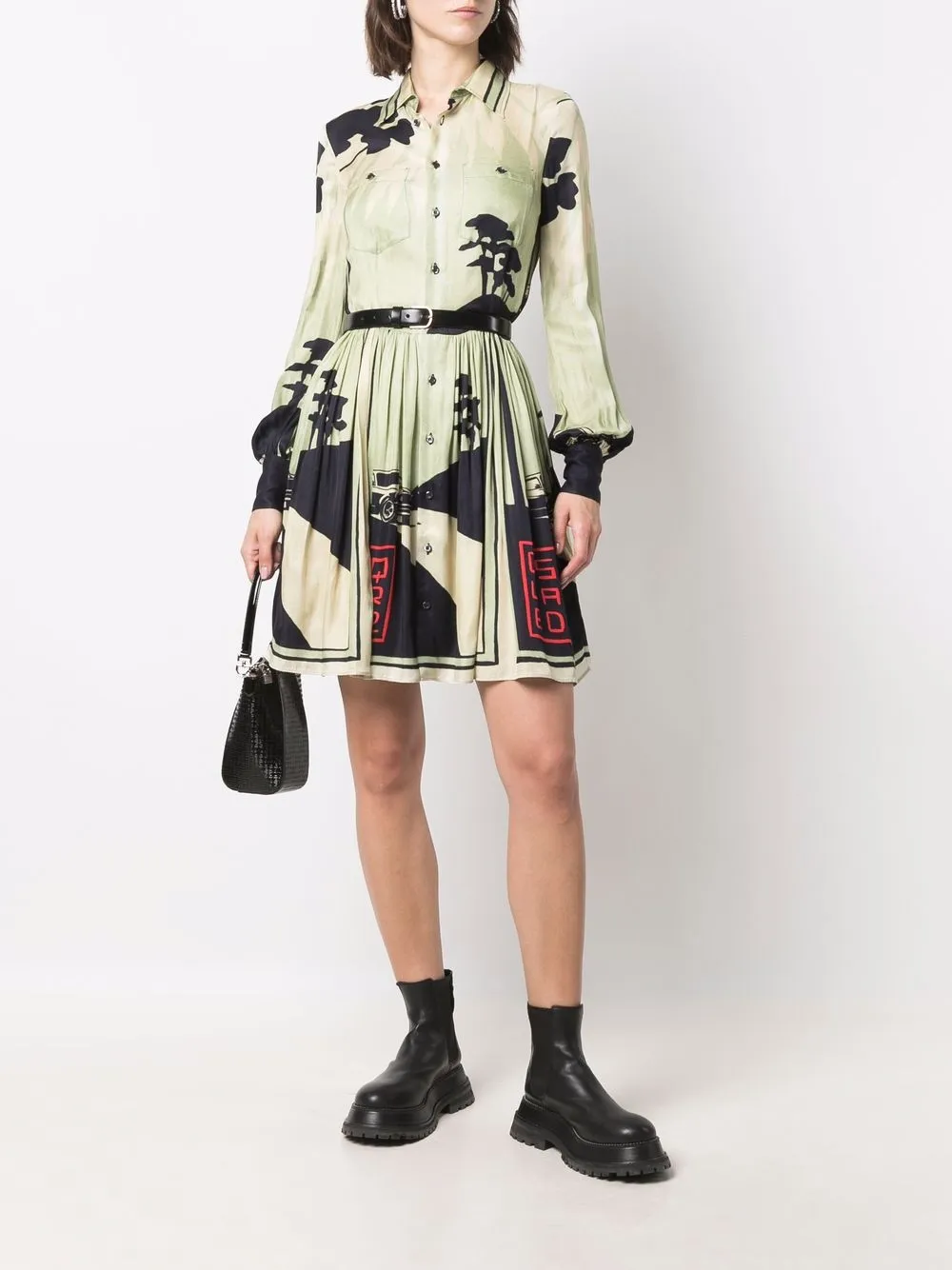 DSQUARED2 Blousejurk met print - Groen