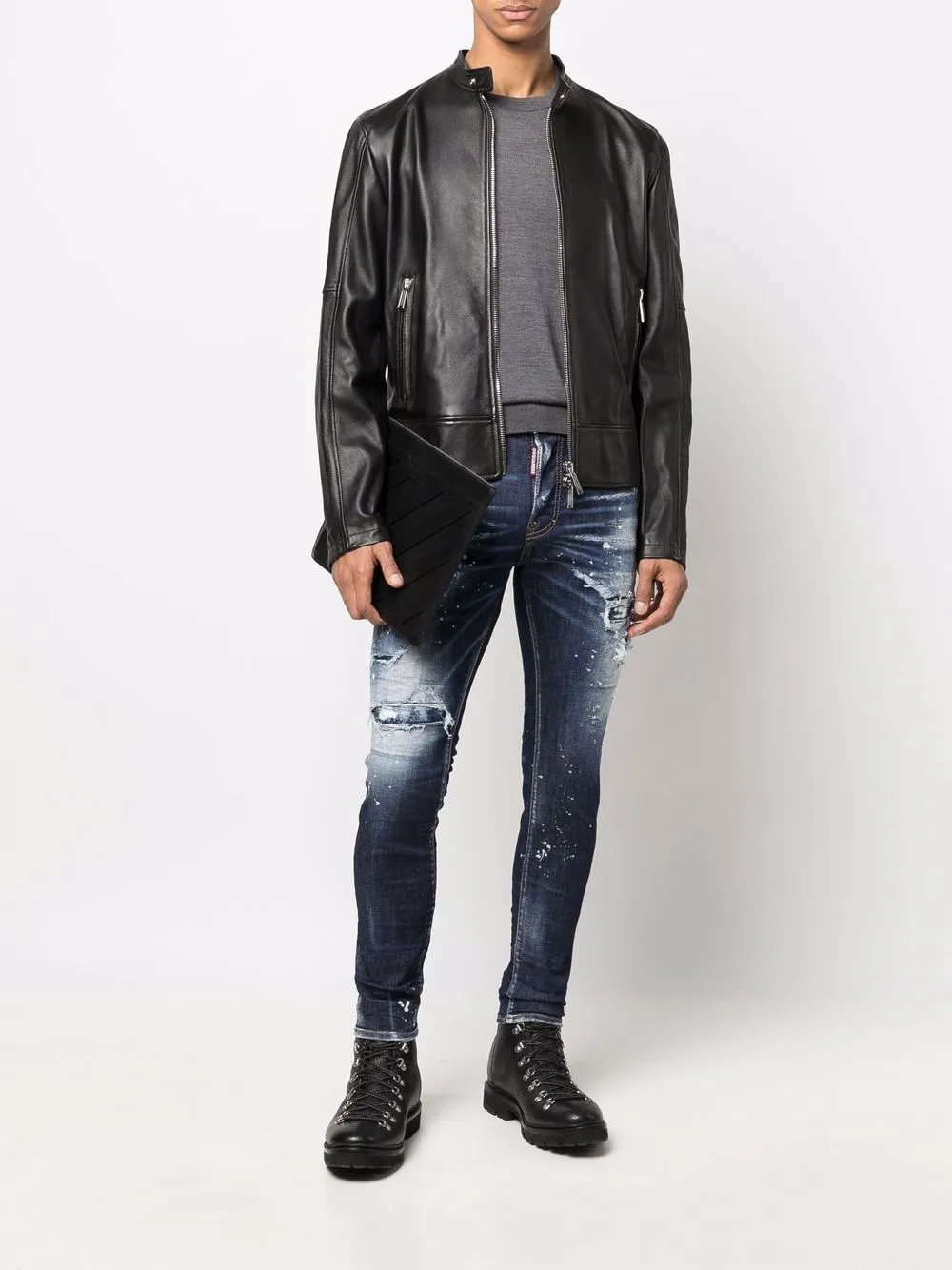 Dsquared2 Fijngebreide trui - Grijs