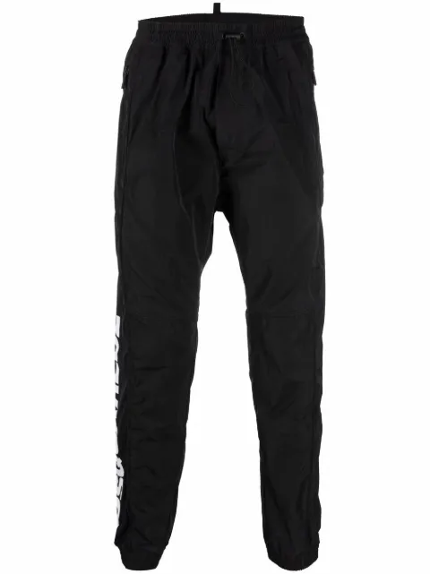 logo print track pants