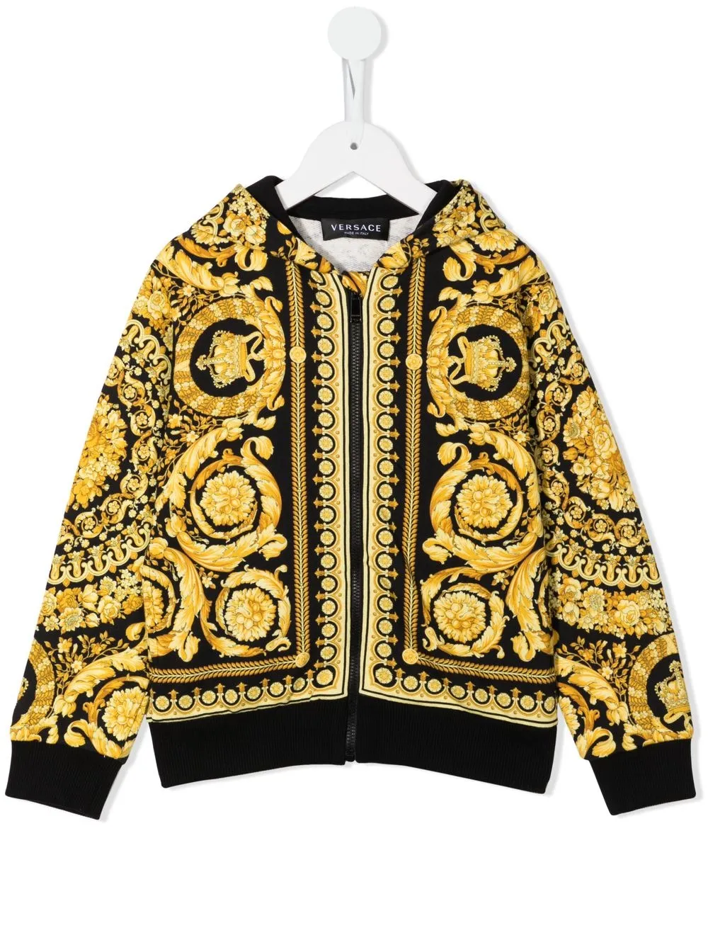 

Versace Kids hoodie con estampado Barocco - Amarillo