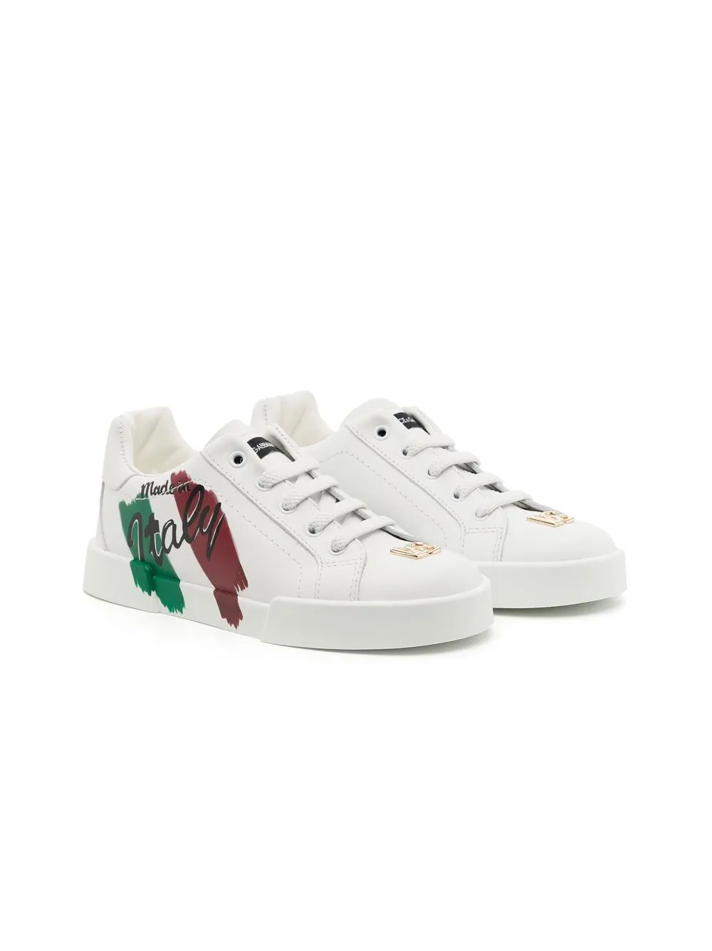 

Dolce & Gabbana Kids logo-plaque low-top sneakers - White