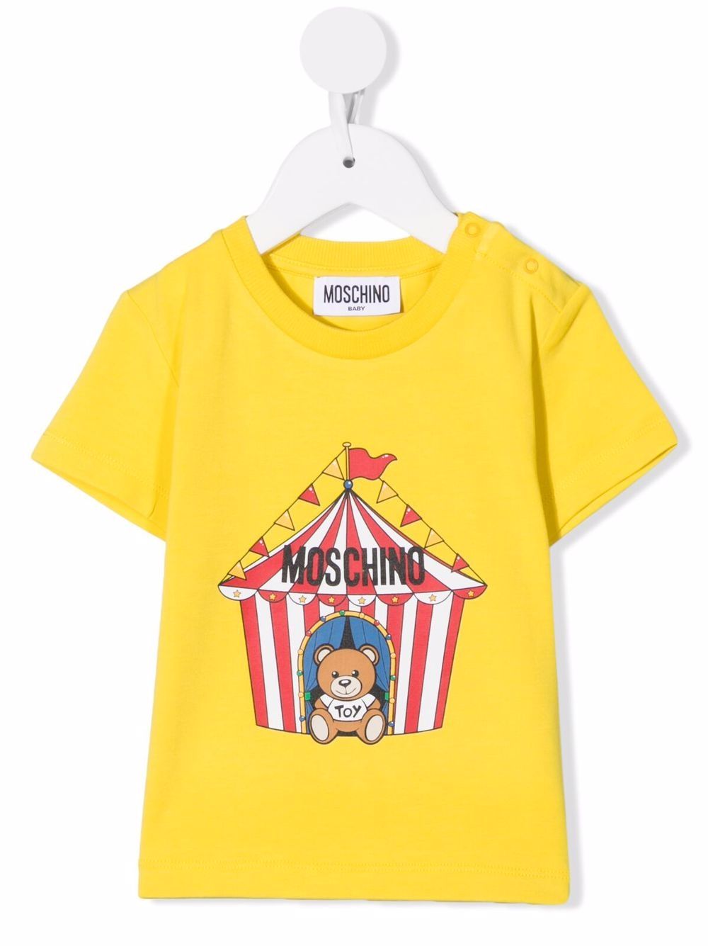 

Moschino Kids playera con logo estampado - Amarillo