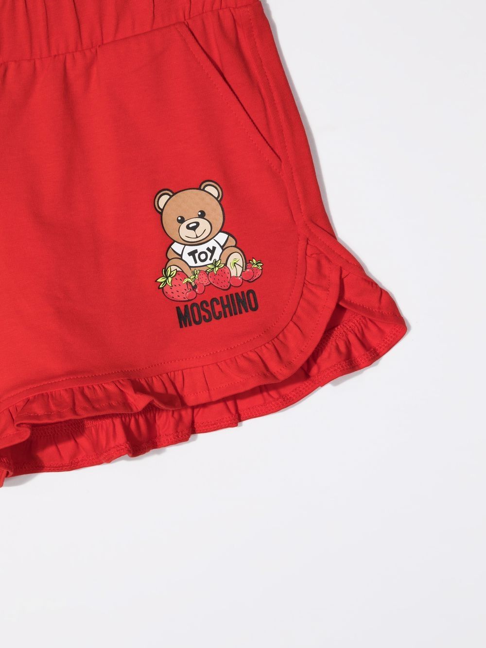 фото Moschino kids шорты с принтом teddy bear