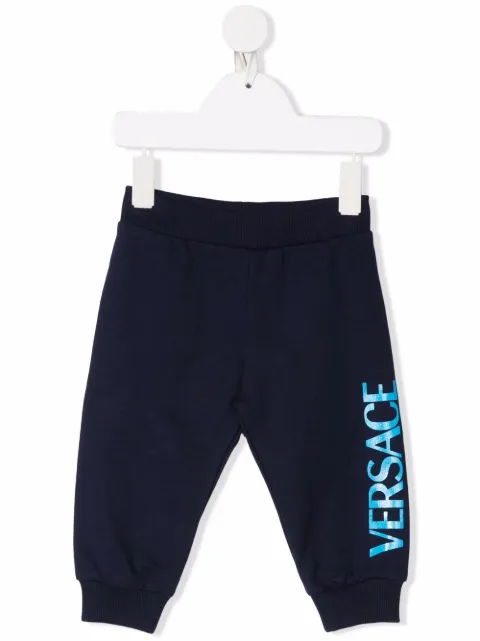 Versace Kids pants con logo estampado