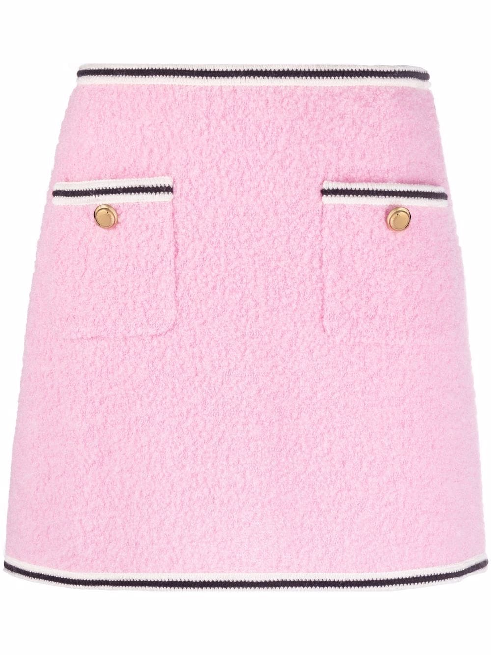 Miu Miu stripe-trim mini skirt - Rosa