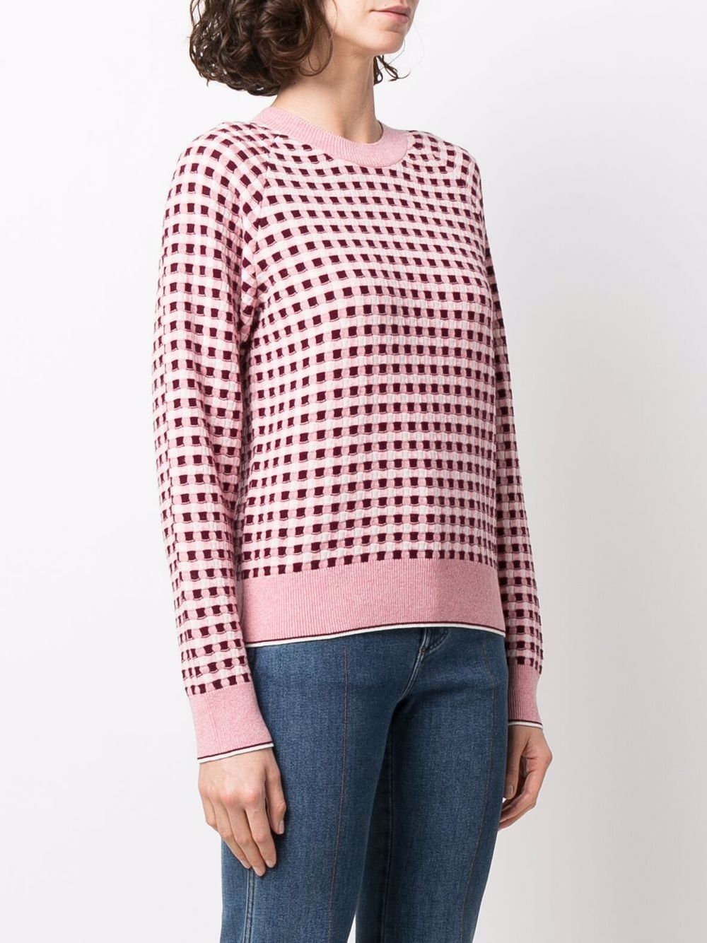 Barrie Knitted gingham-pattern cashmere-blend Jumper - Farfetch