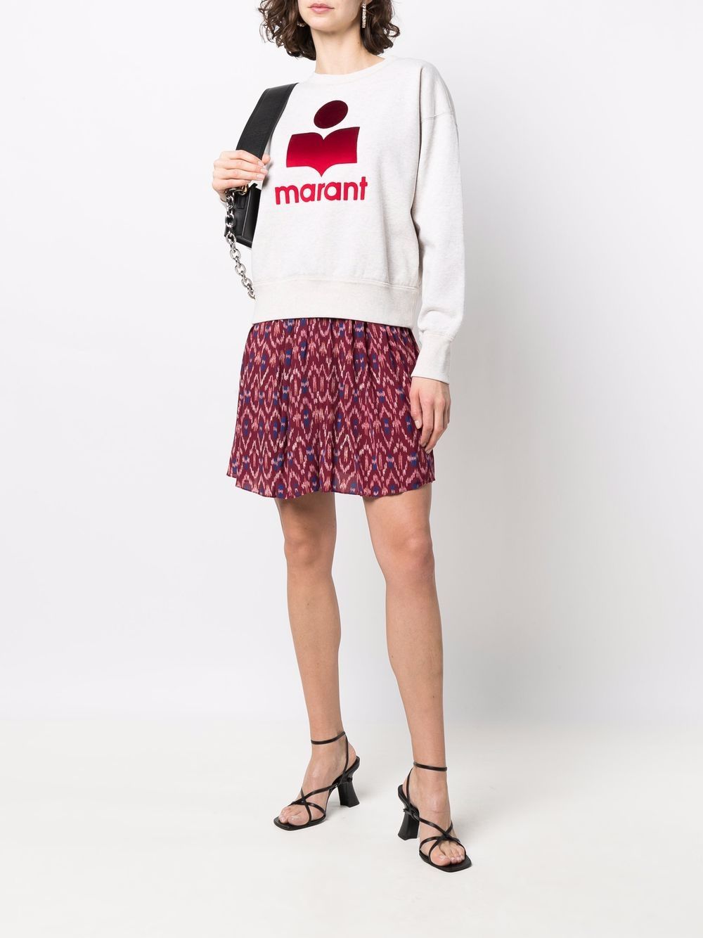 MARANT ÉTOILE Plooirok met print - Rood