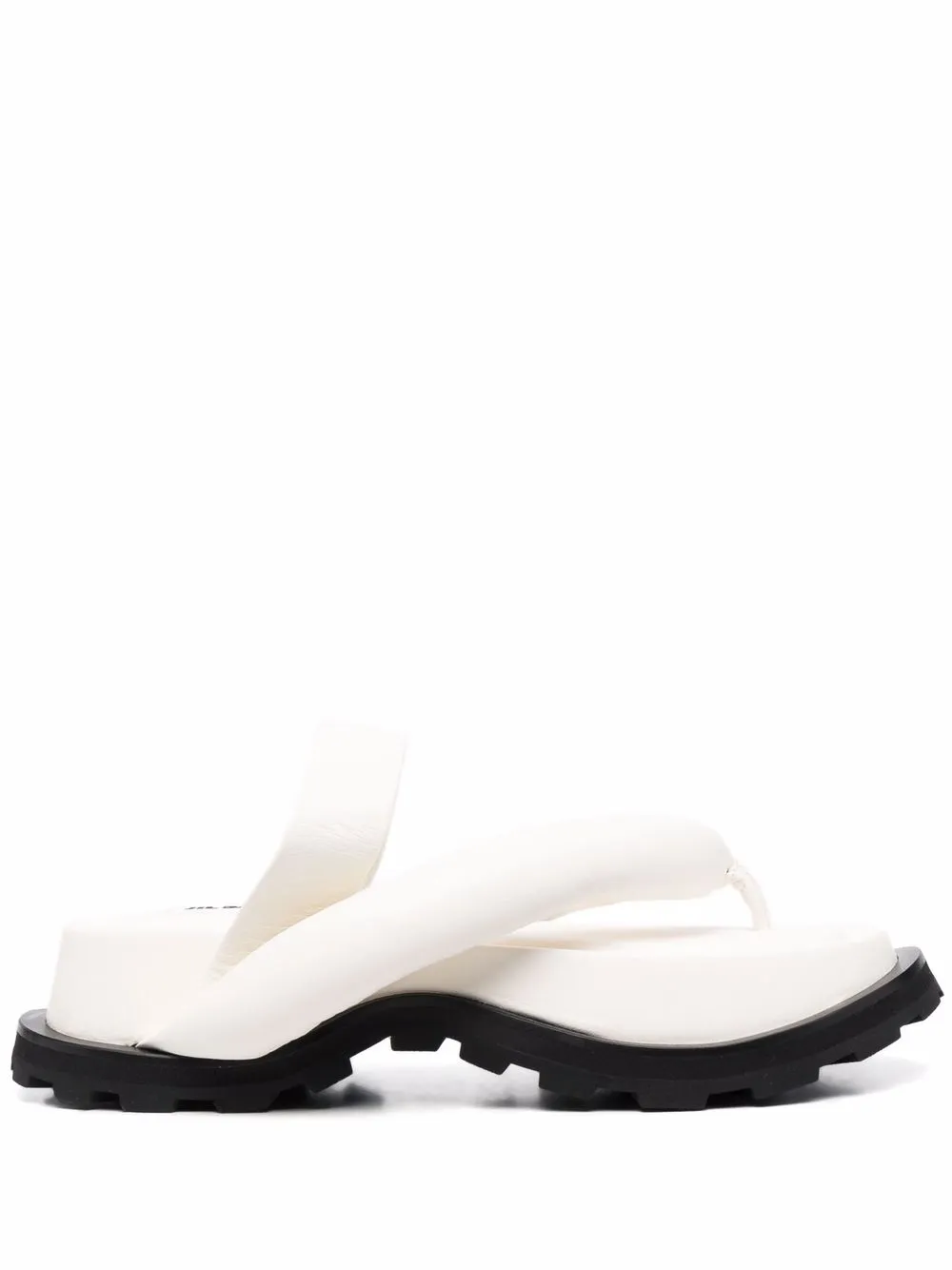 

Jil Sander platform leather sandals - White