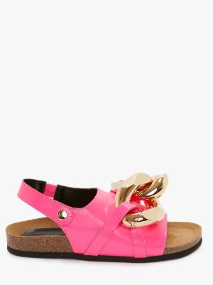 WOMEN'S CHAIN FLAT SANDALS WITH SNAP