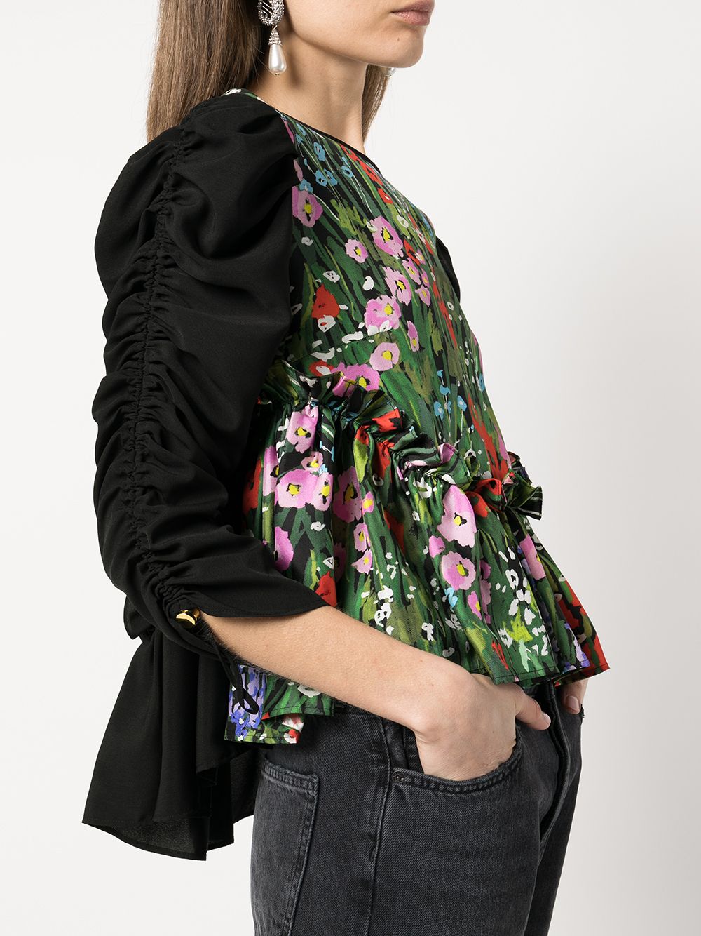 фото Brøgger gusta floral-print blouse