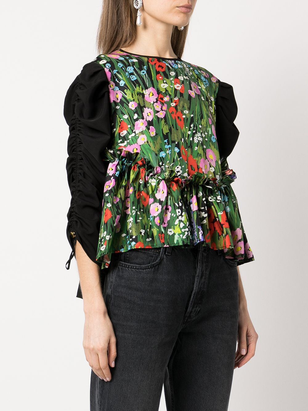 фото Brøgger gusta floral-print blouse