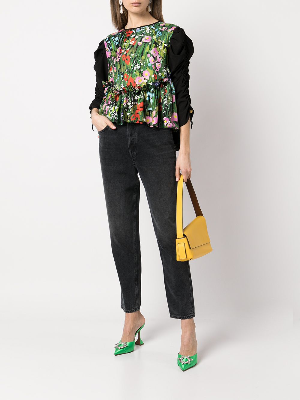 фото Brøgger gusta floral-print blouse