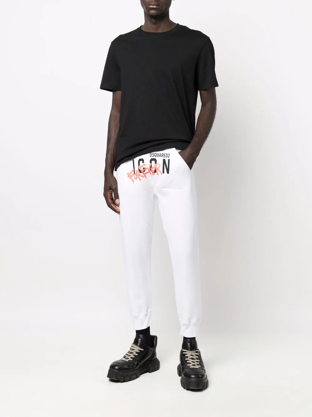 graffiti print sweatpants