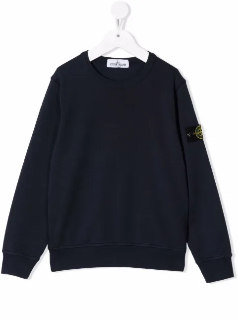 Stone Island Junior سويت شيرت بأكمام طويلة وشارة شعار الماركة