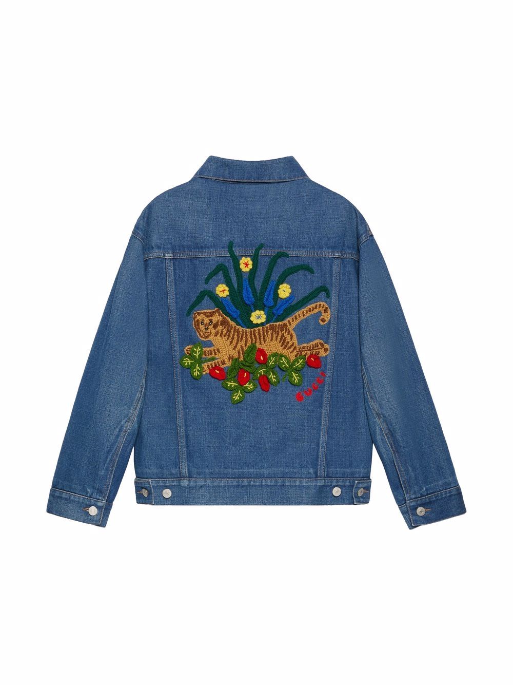 Gucci Lunar Year tiger-embroidered Denim Jacket