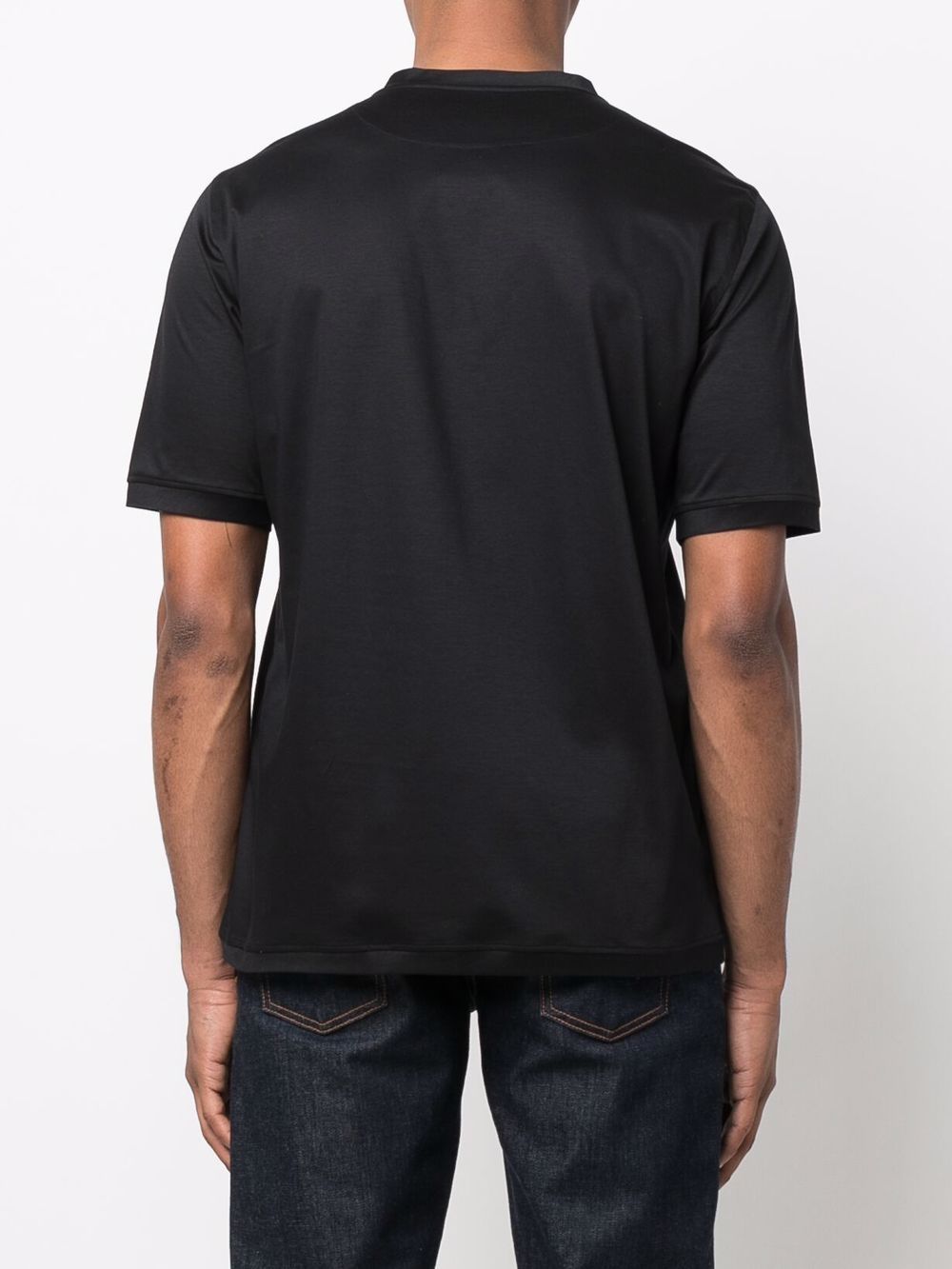 Kiton T-shirt met hoge hals Zwart