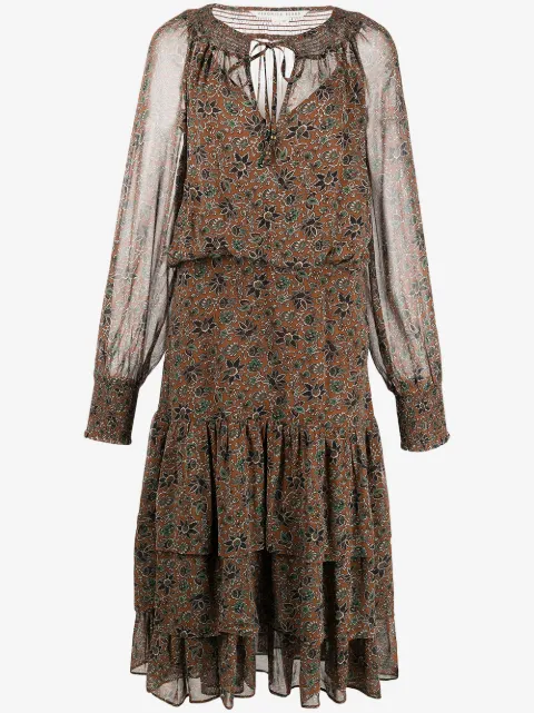 Veronica Beard Tunis floral-print midi dress