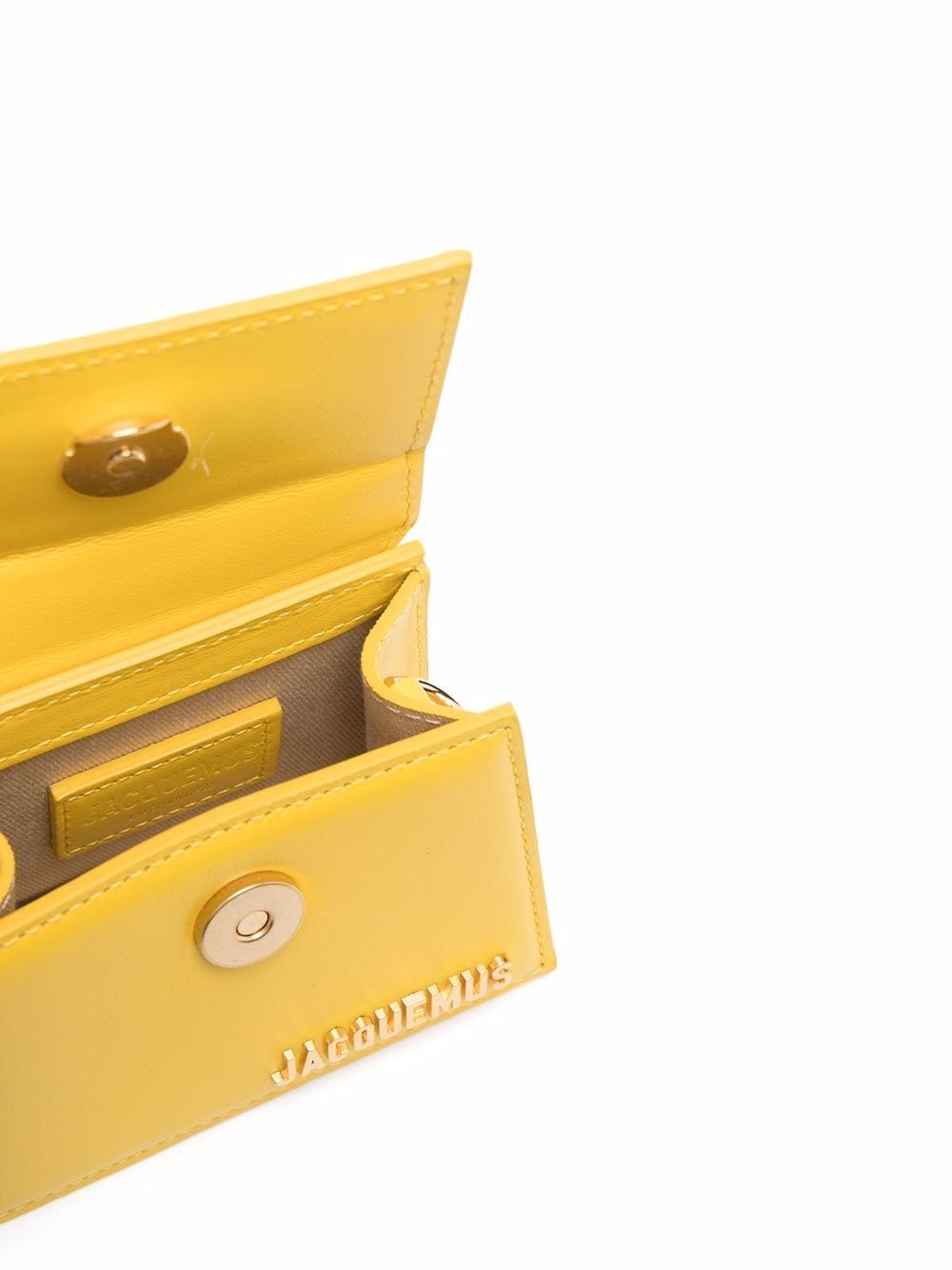 JACQUEMUS Le Splash  Womens Mini envelope handbag. Yellow