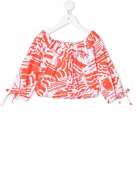 MSGM Kids blusa con estampado tie-dye