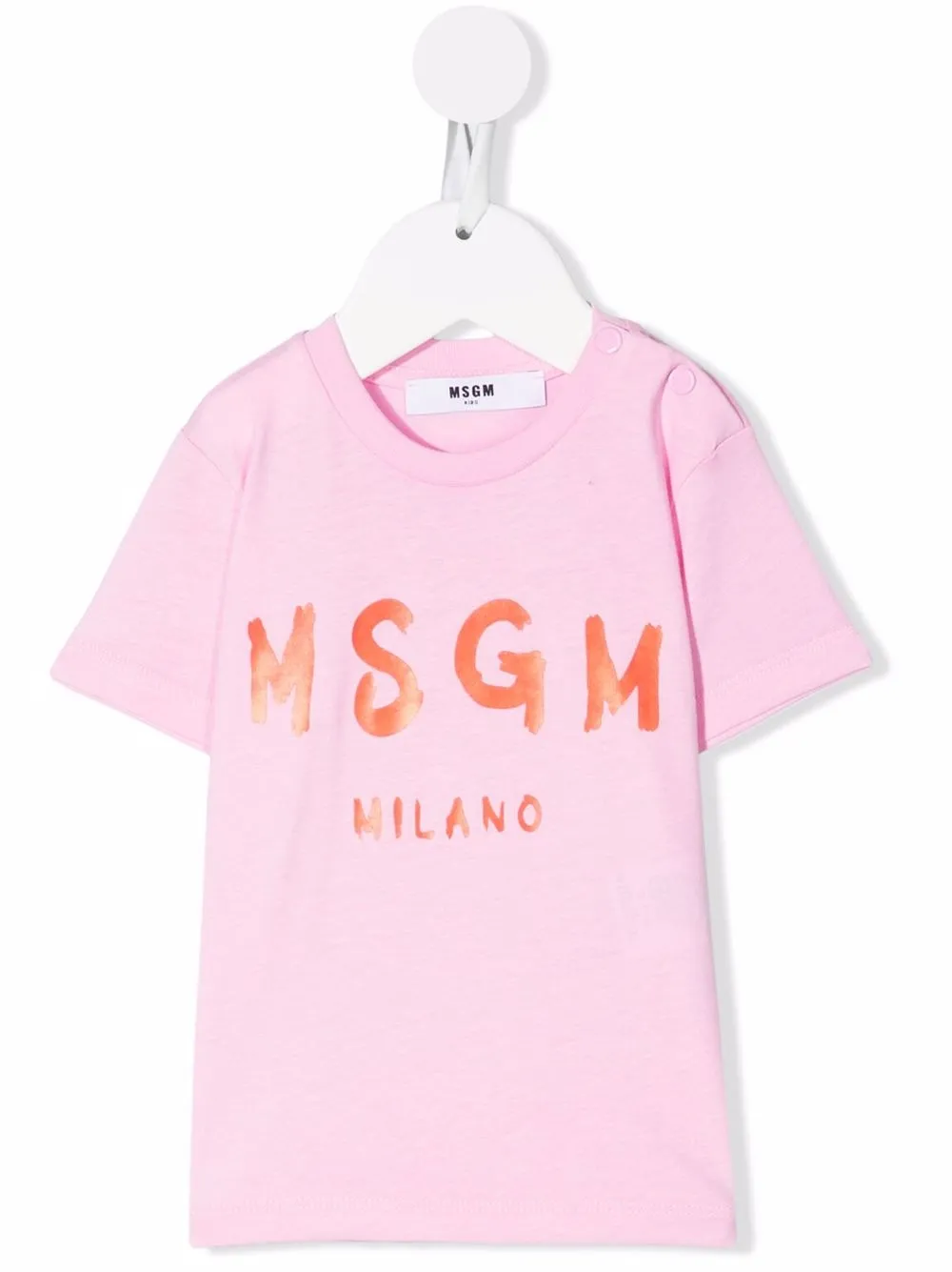

MSGM Kids playera con logo estampado - Rosado