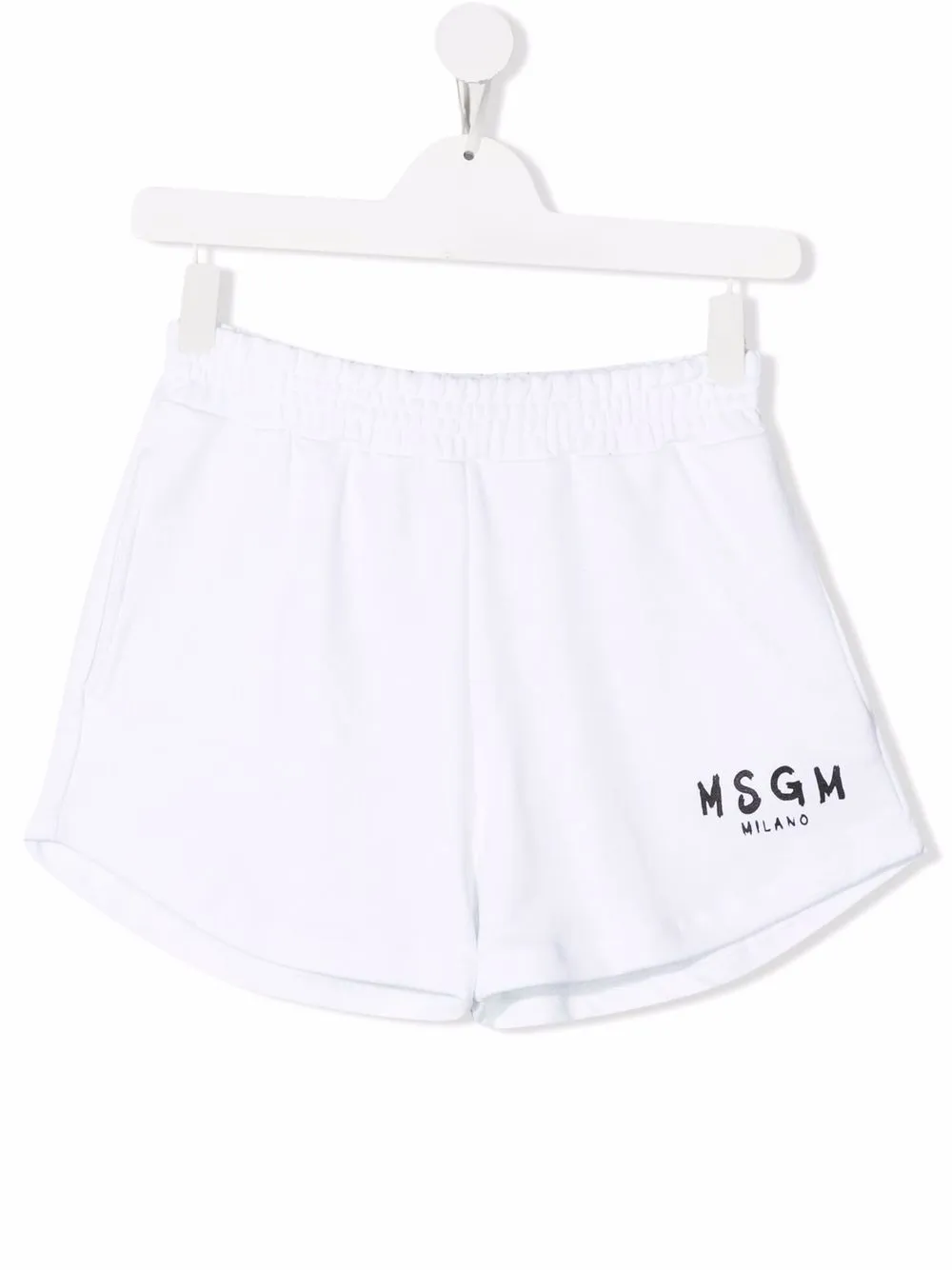 

MSGM Kids shorts deportivos con logo - Blanco