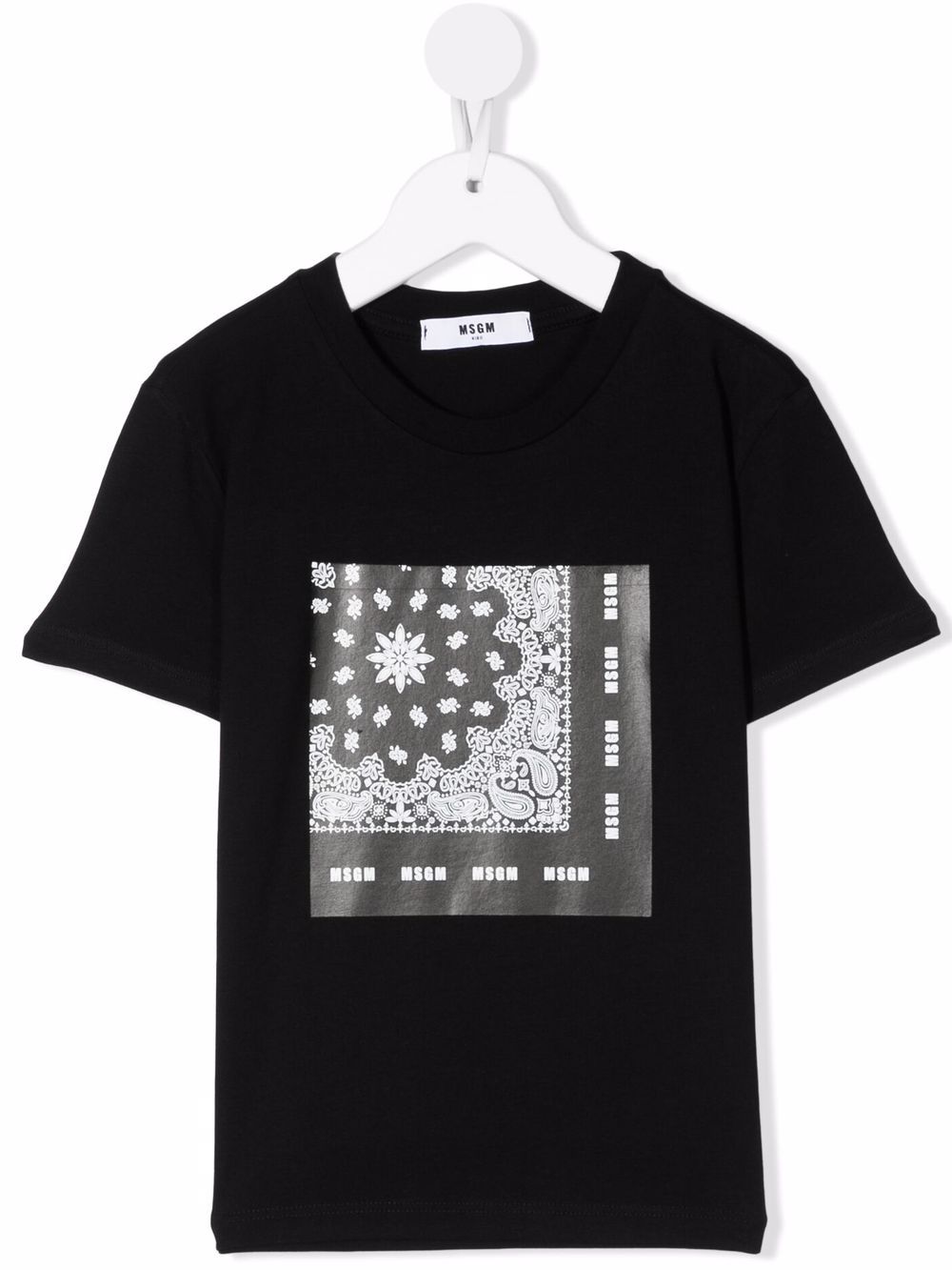 

MSGM Kids playera con estampado gráfico - Negro