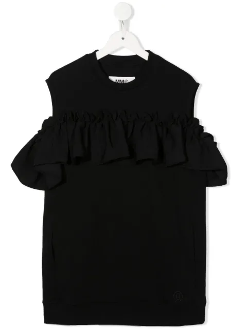 MM6 Maison Margiela Kids off-shoulder sweatshirt dress